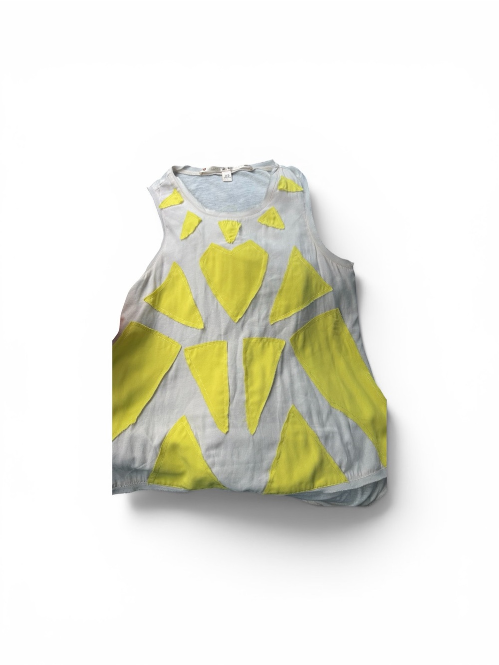 Women’s  Yellow Geometric Accent Tank Top